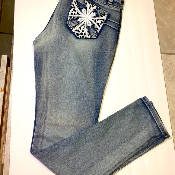 Denim - SKINNY DEEP BLUE JEANS SIZE 15! WASH OFF BLUE!!